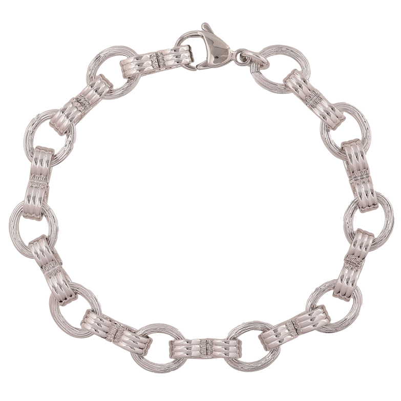 Браслет Xuping цвет Родий "Цепочка декоративная" длина 20.5см х 3.5-10мм фото №1