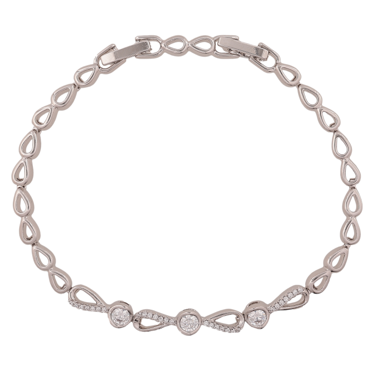 Браслет Xuping колір Родій "Візерунок з кристалами" довжина з доп.замком 17,19.5см х 4-5мм фото №13 Браслет Xuping колір Родій "Візерунок з кристалами" довжина з доп.замком 17,19.5см х 4-5мм фото №13