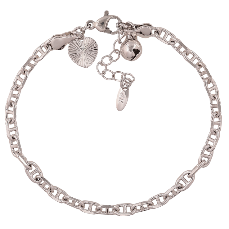 Браслет Xuping колір Родій "Ланцюжок Морський ланцюг" довжина з дод. ланцюжком 18-21см х 4мм фото №11 Браслет Xuping колір Родій "Ланцюжок Морський ланцюг" довжина з дод. ланцюжком 18-21см х 4мм фото №11