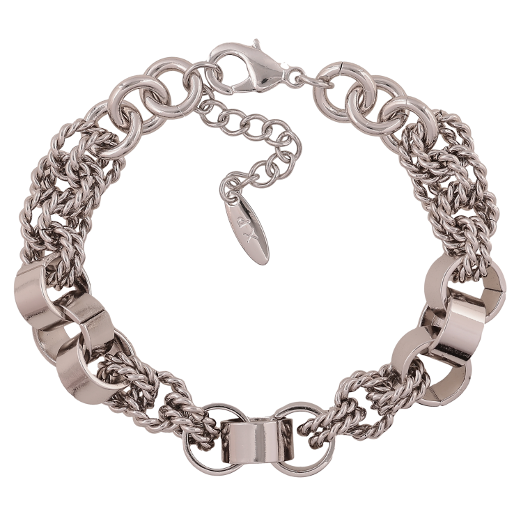 Браслет Xuping колір Родій "Ланцюжок з Фантазійна" довжина з дод. ланцюжком 19-22см х 10мм фото №14 Браслет Xuping колір Родій "Ланцюжок з Фантазійна" довжина з дод. ланцюжком 19-22см х 10мм фото №14