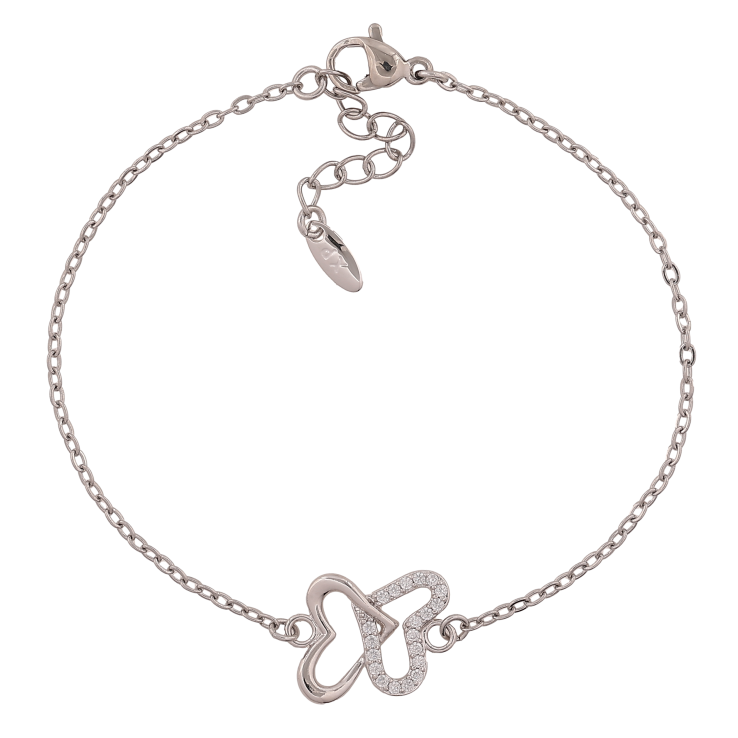 Браслет Xuping колір Родій "Ланцюжок із вставкою сердечка" довжина з дод. ланцюжком 18-21см х 1.5-13мм фото №20 Браслет Xuping колір Родій "Ланцюжок із вставкою сердечка" довжина з дод. ланцюжком 18-21см х 1.5-13мм фото №20