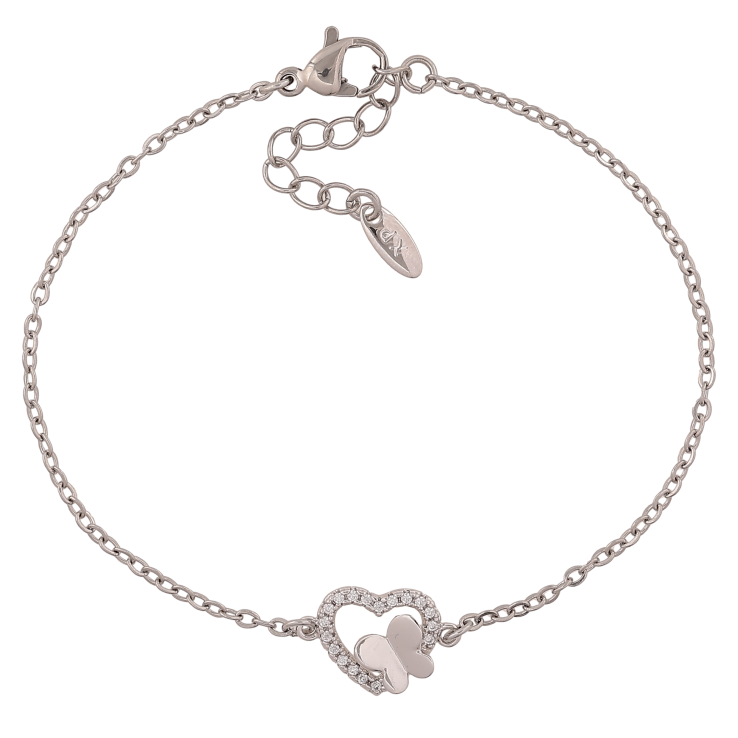 Браслет Xuping колір Родій "Ланцюжок із вставкою серце" довжина з дод. ланцюжком 17.5-20.5см х 1.5-10мм фото №25 Браслет Xuping колір Родій "Ланцюжок із вставкою серце" довжина з дод. ланцюжком 17.5-20.5см х 1.5-10мм фото №25