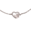Браслет Xuping колір Родій "Ланцюжок із вставкою серце" довжина з дод. ланцюжком 17.5-20.5см х 1.5-10мм фото №2