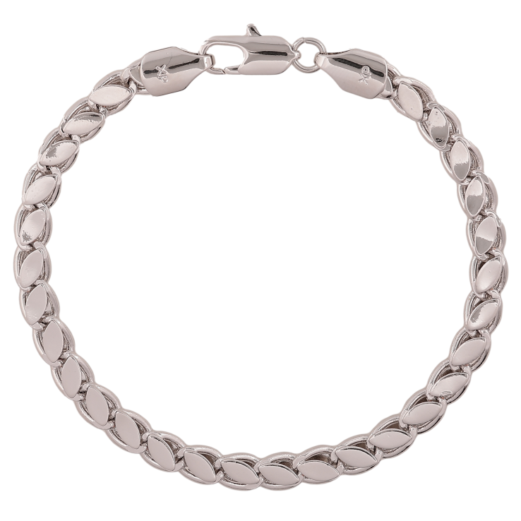 Браслет Xuping колір Родій "Ланцюжок плетіння Фантазійне" довжина 19.5см х 5мм фото №22 Браслет Xuping колір Родій "Ланцюжок плетіння Фантазійне" довжина 19.5см х 5мм фото №22