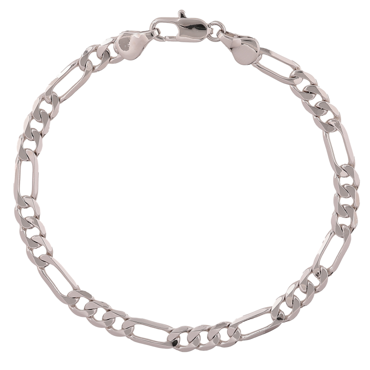 Браслет Xuping колір Родій "Ланцюжок Фігаро" довжина 19см х 5мм фото №17 Браслет Xuping колір Родій "Ланцюжок Фігаро" довжина 19см х 5мм фото №17