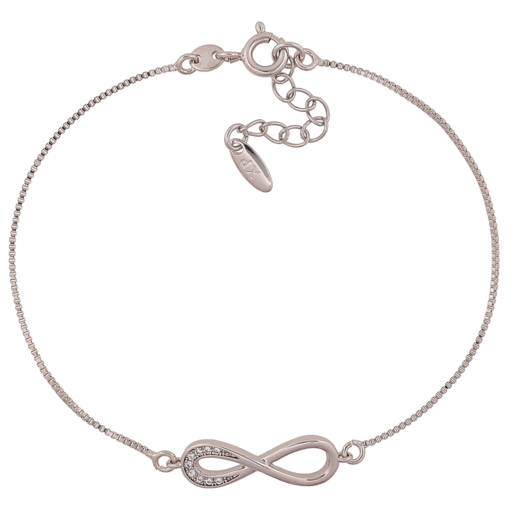 Браслет Xuping колір Родій "Ланцюжок зі знаком нескінченності" довжина з дод. ланцюжком 18-21см х 1-7мм фото №23