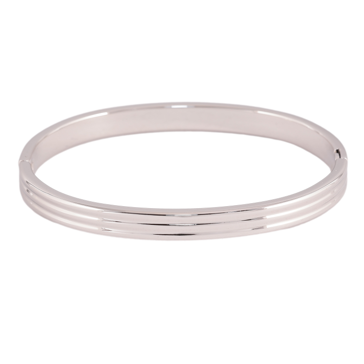 Браслет Xuping колір Родій "Декоративний візерунок" ø 6см, шир. 6мм фото №6