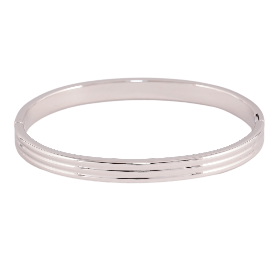 Браслет Xuping колір Родій "Декоративний візерунок" ø 6см, шир. 6мм фото №1