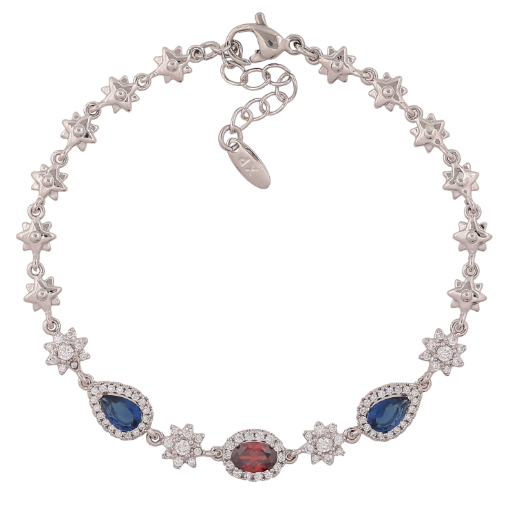 Браслет Xuping колір Родій "Візерунок з кольоровими кристалами" довжина з дод. ланцюжком 17-20см х 5-7мм фото №14 Браслет Xuping колір Родій "Візерунок з кольоровими кристалами" довжина з дод. ланцюжком 17-20см х 5-7мм фото №14