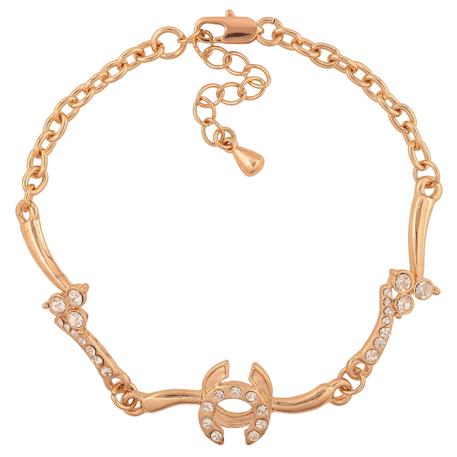 Браслет "Візерунок зі стразами" розмір з доп. ланцюжком 21-25см х 4-16мм фото №1