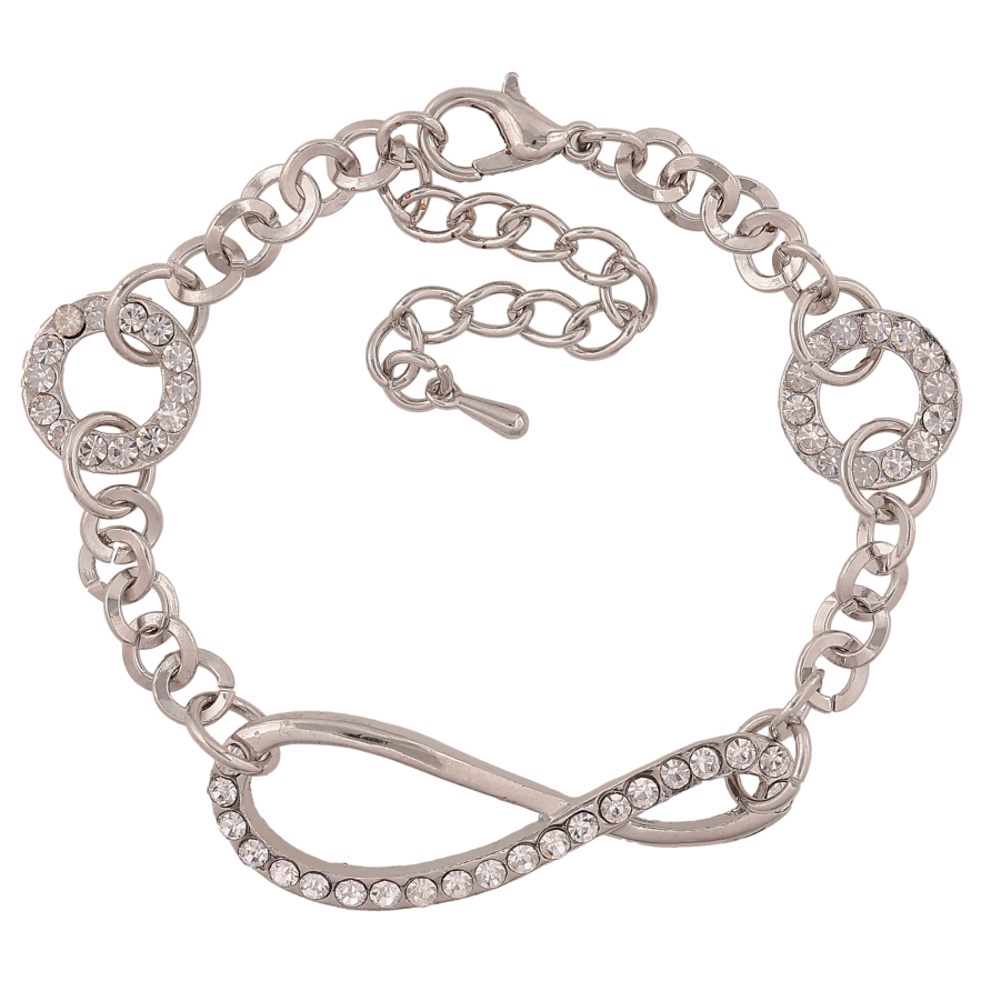 Браслет "Ланцюжок з декоративними вставками" розмір з доп. ланцюжком 16-20.5см х 5-13мм фото №1