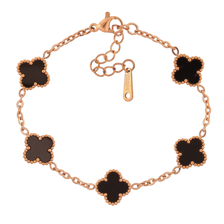 Браслет Нержавеющая сталь "Цепочка с двусторонним клевером" размер с доп.цепочкой 16,5-19.5см х 2-11мм фото №4 Браслет Нержавеющая сталь "Цепочка с двусторонним клевером" размер с доп.цепочкой 16,5-19.5см х 2-11мм фото №4