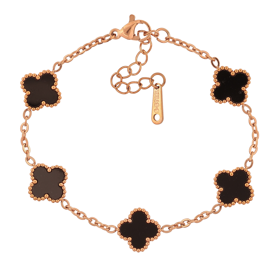 Браслет Нержавіюча сталь "Ланцюжок з двосторонньою конюшиною" розмір з доп.ланцюжком 16,5-19.5см х 2-11мм фото №1 Браслет Нержавіюча сталь "Ланцюжок з двосторонньою конюшиною" розмір з доп.ланцюжком 16,5-19.5см х 2-11мм фото №1