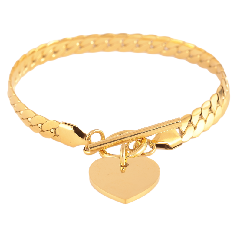 Браслет Нержавіюча сталь "Ланцюжок з підвіскою серце" розмір 19.5см х 7мм фото №5 Браслет Нержавіюча сталь "Ланцюжок з підвіскою серце" розмір 19.5см х 7мм фото №5