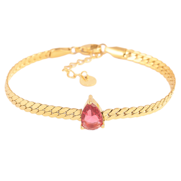 Браслет Нержавіюча сталь "Ланцюжок із кристальною рожевою крапелькою" розмір з доп. ланцюжком 17-20см х 4мм фото №8 Браслет Нержавіюча сталь "Ланцюжок із кристальною рожевою крапелькою" розмір з доп. ланцюжком 17-20см х 4мм фото №8