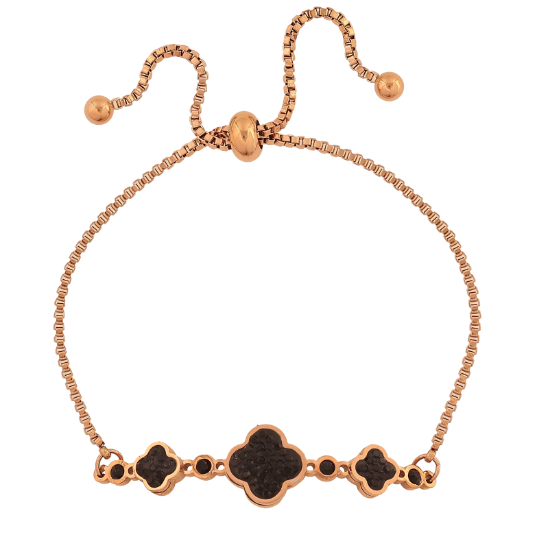 Браслет Нержавіюча сталь "Ланцюжок з конюшиною" на затяжці розмір 12-23см х 2-11мм фото №1