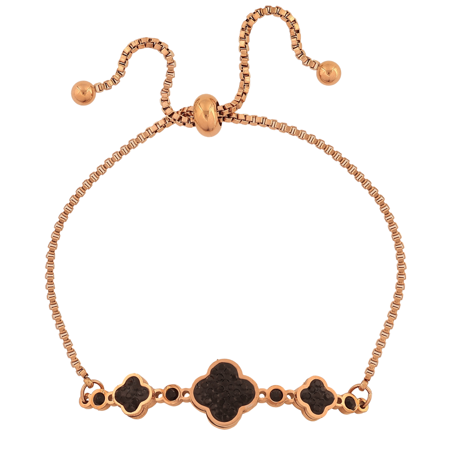 Браслет Нержавіюча сталь "Ланцюжок з конюшиною" на затяжці розмір 12-23см х 2-11мм фото №1