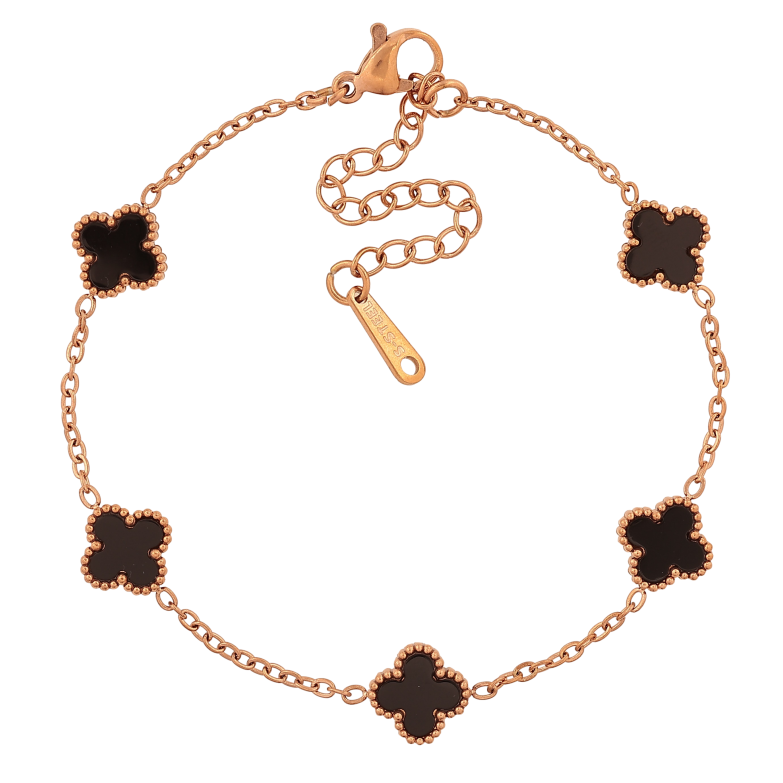 Браслет Нержавіюча сталь "Ланцюжок з двосторонньою конюшиною" розмір з доп.ланцюжком 17.5-22.5см х 1.5-9мм фото №1 Браслет Нержавіюча сталь "Ланцюжок з двосторонньою конюшиною" розмір з доп.ланцюжком 17.5-22.5см х 1.5-9мм фото №1