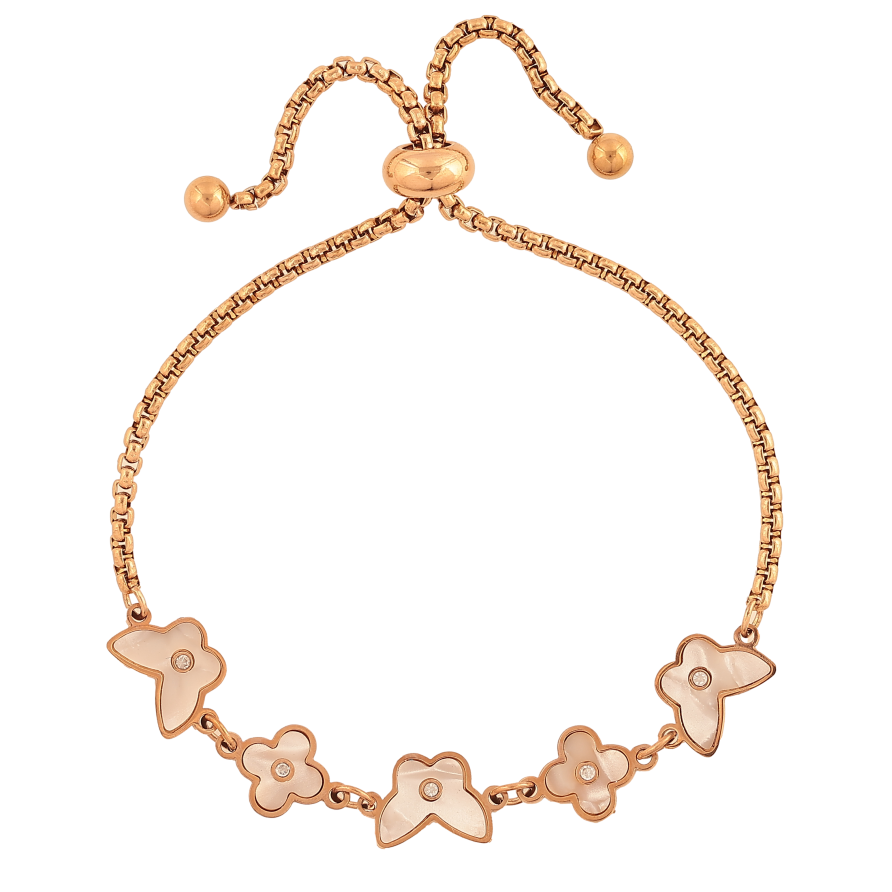 Браслет Нержавіюча сталь "Ланцюжок з конюшиною та метеликами" на затяжці розмір 10-21см х 2-8мм фото №1 Браслет Нержавіюча сталь "Ланцюжок з конюшиною та метеликами" на затяжці розмір 10-21см х 2-8мм фото №1