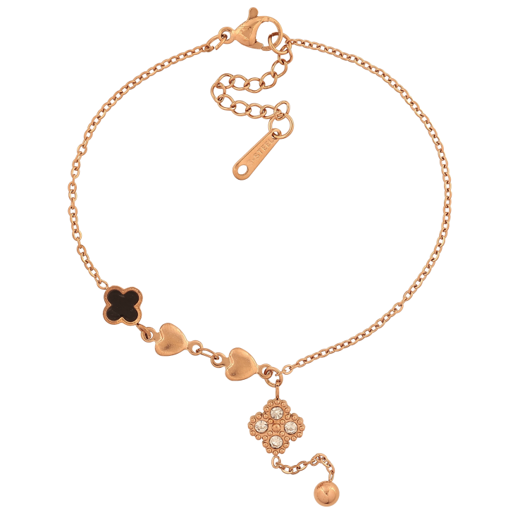 Браслет Нержавіюча сталь "Ланцюжок з конюшиною" розмір з доп.ланцюжком 18-21см х 1.5-7мм фото №25