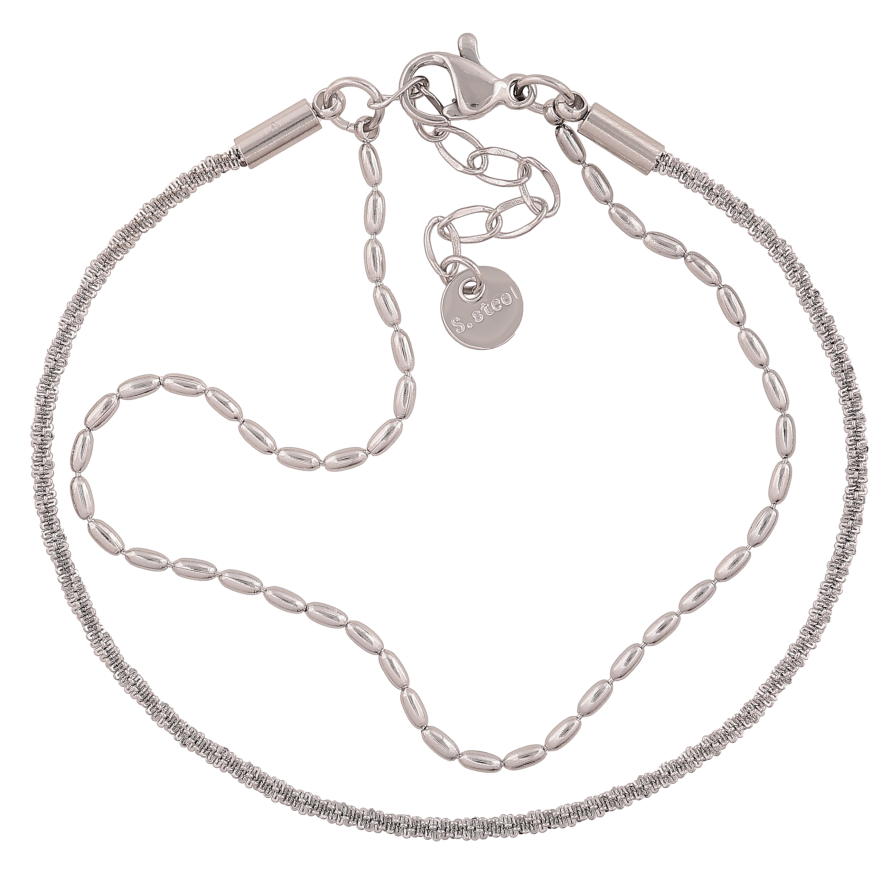 Браслет Нержавіюча сталь "Подвійний ланцюжок" розмір з дод. ланцюжком 17-20см х 3мм фото №1 Браслет Нержавіюча сталь "Подвійний ланцюжок" розмір з дод. ланцюжком 17-20см х 3мм фото №1