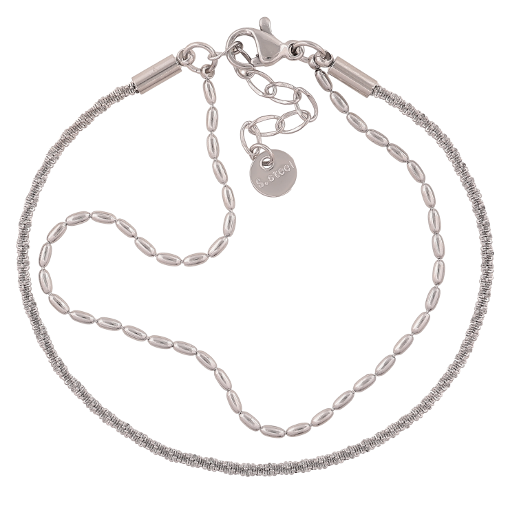 Браслет Нержавіюча сталь "Подвійний ланцюжок" розмір з дод. ланцюжком 21-26см х 3мм фото №19 Браслет Нержавіюча сталь "Подвійний ланцюжок" розмір з дод. ланцюжком 21-26см х 3мм фото №19