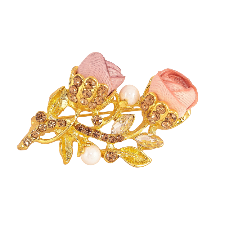 Брошка "Рожеві квіточки" фото №17 Брошка "Рожеві квіточки" фото №17