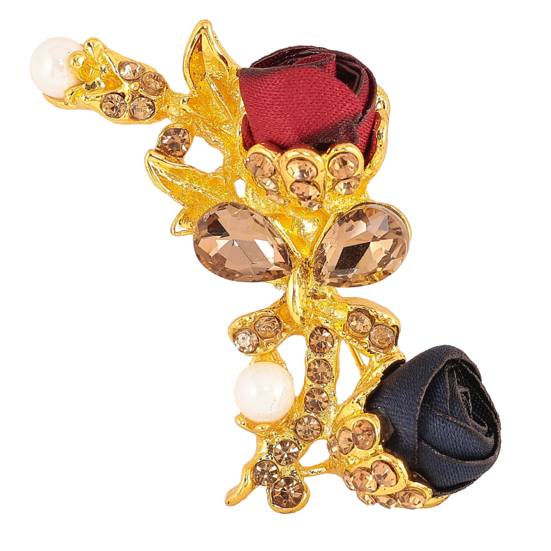 Брошь "Красный и синий цветочки" фото №1 Брошь "Красный и синий цветочки" фото №1