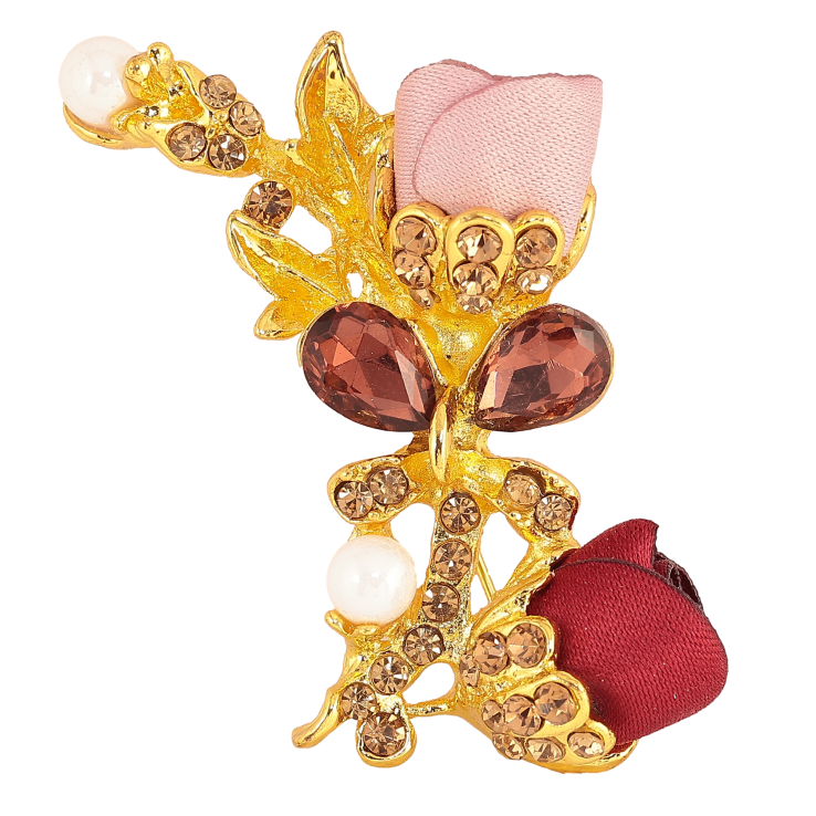Брошка "Червона та рожева квіточки" фото №12 Брошка "Червона та рожева квіточки" фото №12