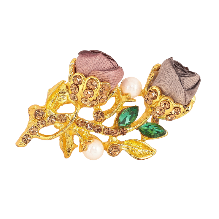 Брошка "Рожева та бежева квіточки" фото №24 Брошка "Рожева та бежева квіточки" фото №24