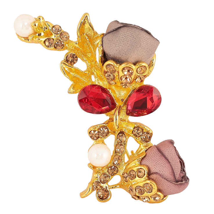 Брошка "Сіра і бежева квіточки" фото №14 Брошка "Сіра і бежева квіточки" фото №14