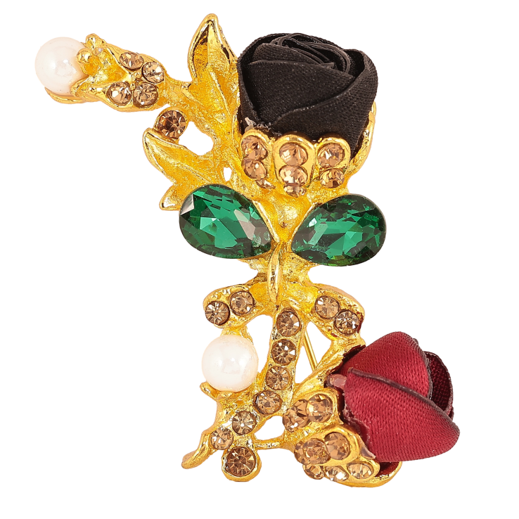 Брошка "Червона та чорна квіточки" фото №17 Брошка "Червона та чорна квіточки" фото №17
