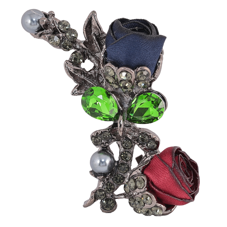 Брошь "Красный и синий цветочки" фото №22