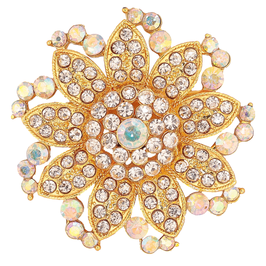 Брошка "Квітка з стразами" фото №1 Брошка "Квітка з стразами" фото №1