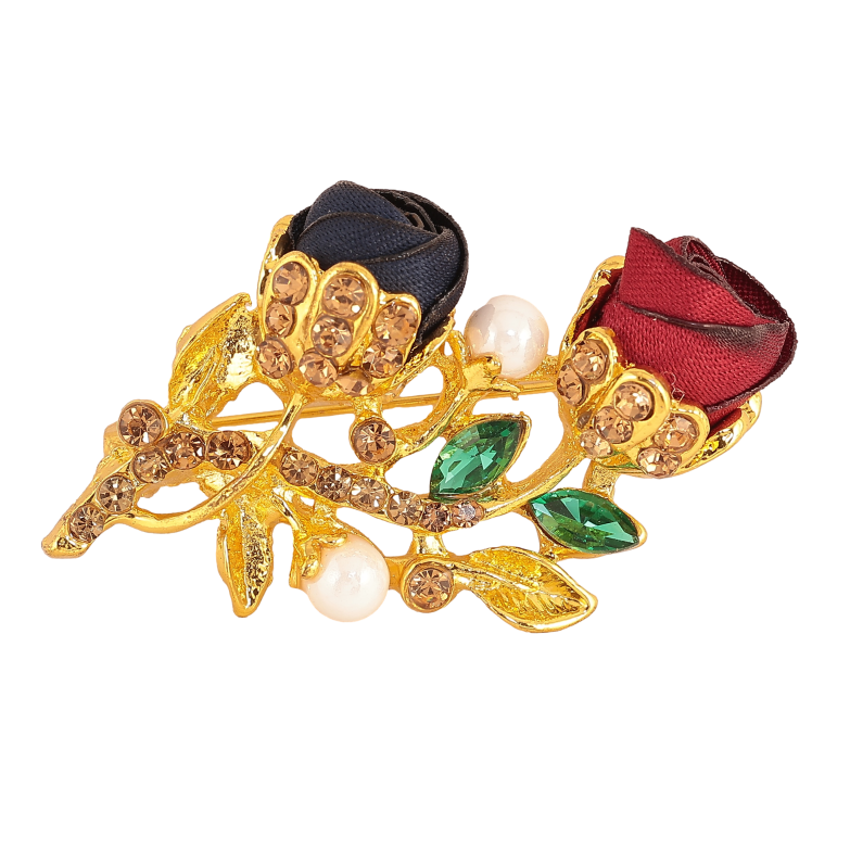 Брошка "Синя та червона квіточки" фото №15