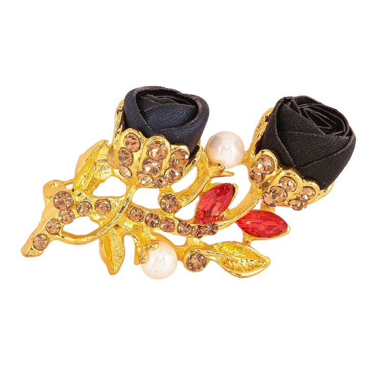 Брошка "Чорна та синя квіточки" фото №22 Брошка "Чорна та синя квіточки" фото №22