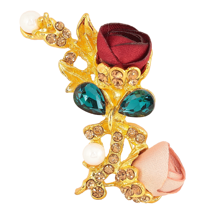 Брошка "Рожева та червона квіточки" фото №9 Брошка "Рожева та червона квіточки" фото №9