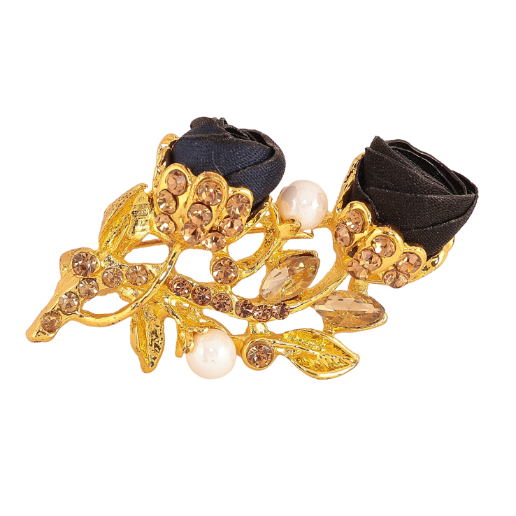 Брошка "Синій та чорний квіточки" фото №16 Брошка "Синій та чорний квіточки" фото №16