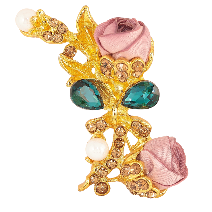 Брошка "Рожеві квіточки" фото №12 Брошка "Рожеві квіточки" фото №12