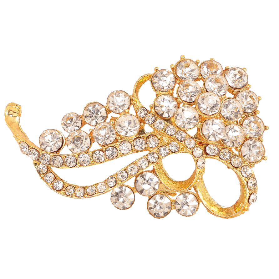 Брошка "Візерунок з стразами" фото №1 Брошка "Візерунок з стразами" фото №1