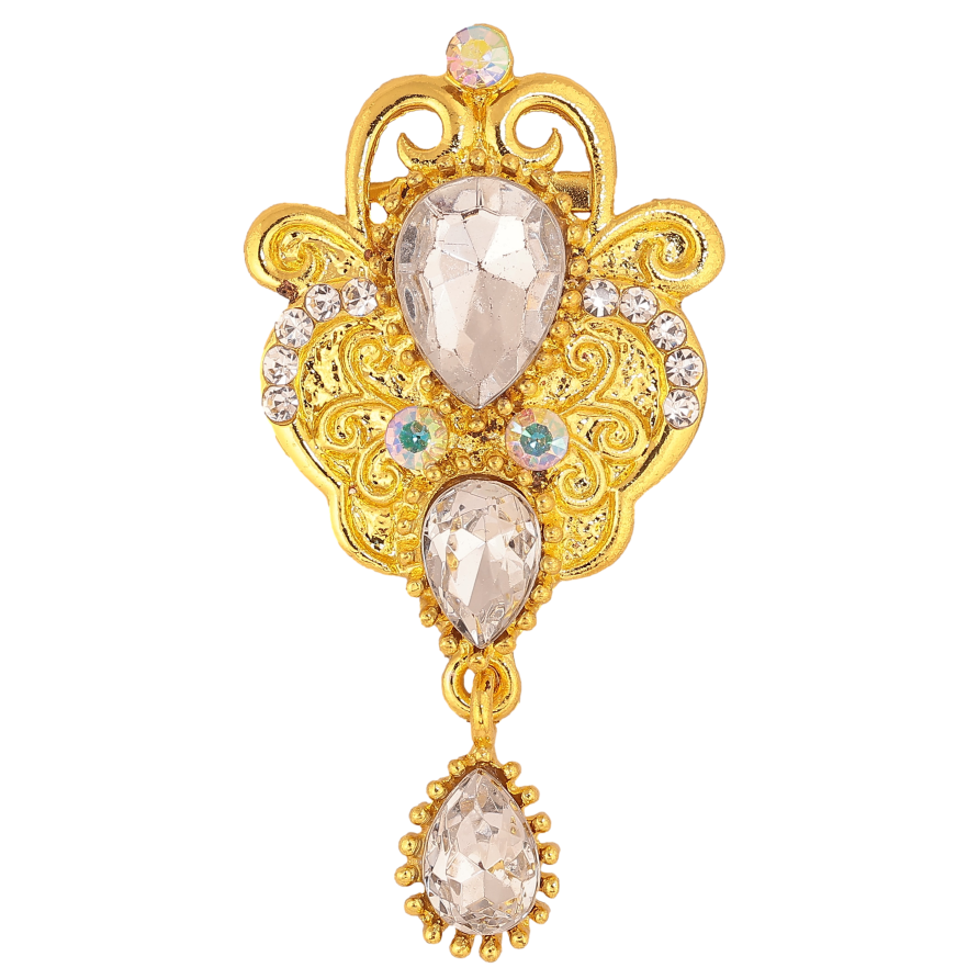 Брошка "Візерунок з стразами" фото №1 Брошка "Візерунок з стразами" фото №1