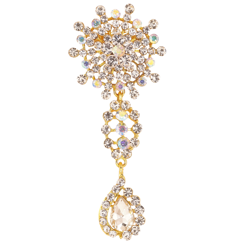 Брошка "Візерунок з стразами" фото №9