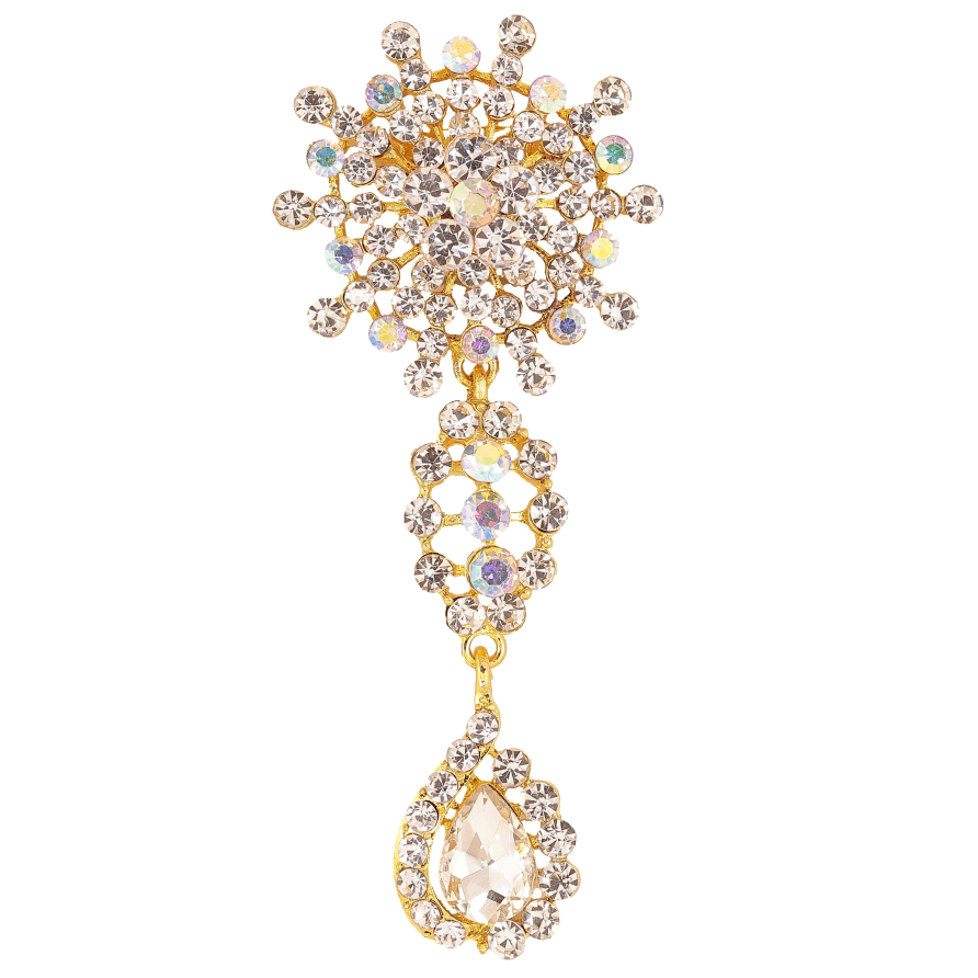 Брошка "Візерунок з стразами" фото №1 Брошка "Візерунок з стразами" фото №1