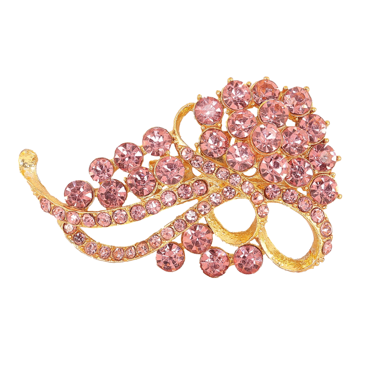 Брошка "Візерунок з рожевими стразами" фото №22 Брошка "Візерунок з рожевими стразами" фото №22
