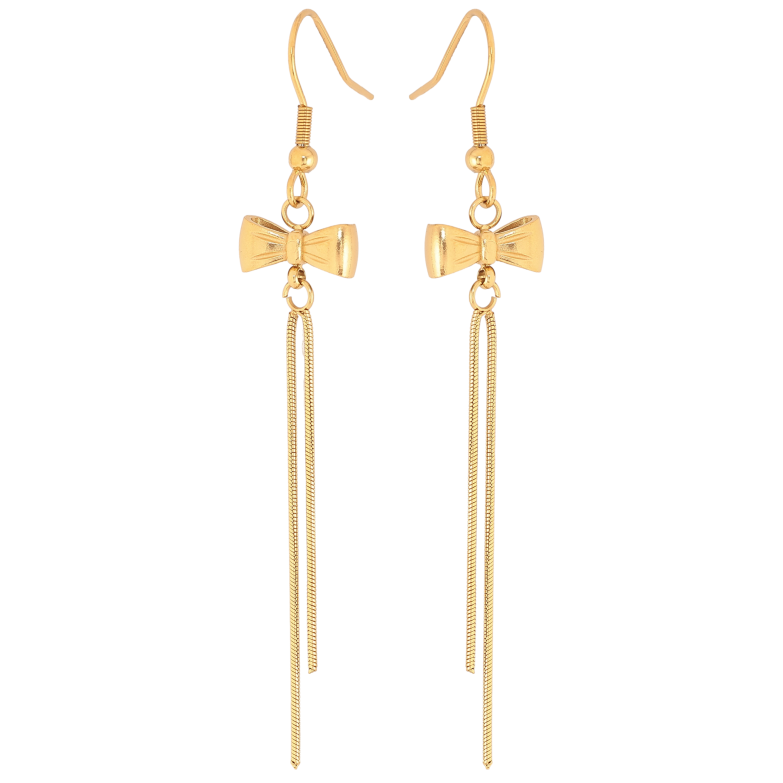 Сережки Нержавіюча сталь французький замок "Підвіски з бантами" фото №1 Сережки Нержавіюча сталь французький замок "Підвіски з бантами" фото №1