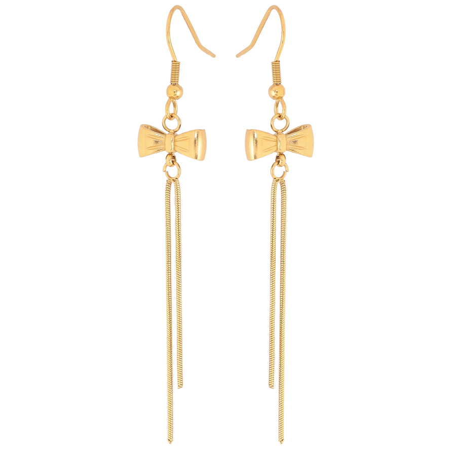 Сережки Нержавіюча сталь французький замок "Підвіски з бантами" фото №1 Сережки Нержавіюча сталь французький замок "Підвіски з бантами" фото №1