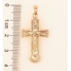 Кулон Xuping колір Позолота 18K "Хрест з Розп'яттям" для ланцюжка до 5мм фото №2