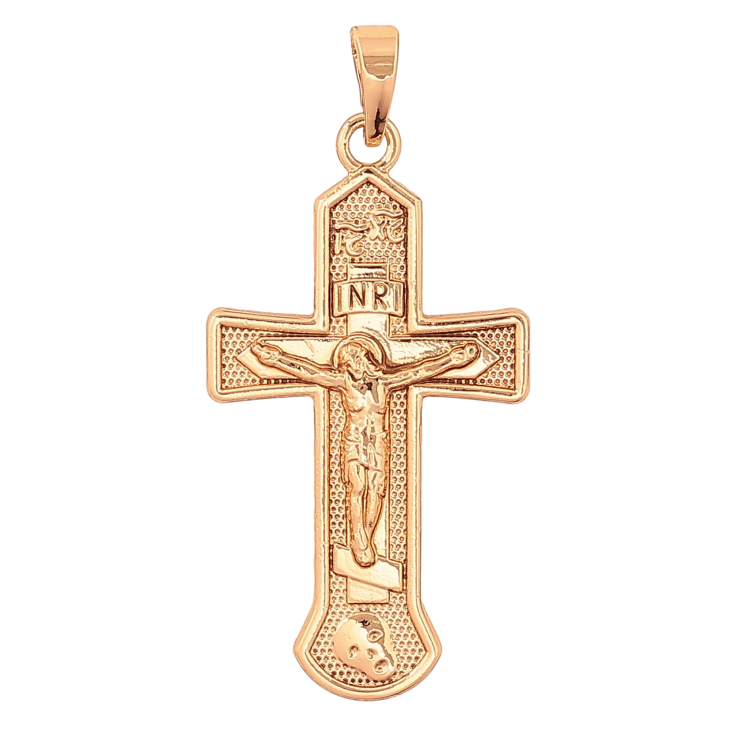 Кулон Xuping колір Позолота 18K "Хрест з Розп'яттям" для ланцюжка до 5мм фото №16