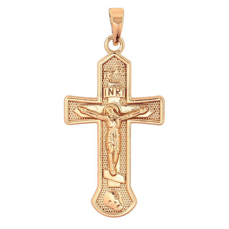 Кулон Xuping цвет Позолота 18K "Крест с Распятием" для цепочки до 5мм фото №1