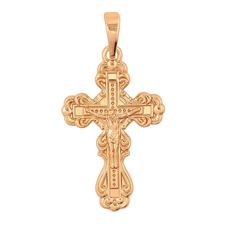 Кулон Xuping цвет Позолота 18К "Крест с Распятием" для цепочки до 6мм фото №22